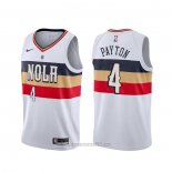 Camiseta New Orleans Pelicans Elfrid Payton #4 Earned Blanco