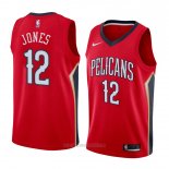 Camiseta New Orleans Pelicans Jalen Jones #12 Statement 2018 Rojo