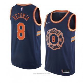 Camiseta New York Knicks Mario Hezonja #8 Ciudad 2018 Azul