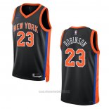 Camiseta New York Knicks Mitchell Robinson #23 Ciudad 2022-23 Negro