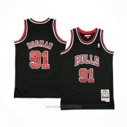 Camiseta Nino Chicago Bulls Dennis Rodman #91 Mitchell & Ness 1997-98 Negro