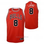 Camiseta Nino Chicago Bulls Zach Lavine #8 Icon Rojo
