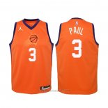 Camiseta Nino Phoenix Suns Chris Paul #3 Statement 2020-21 Naranja