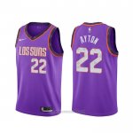 Camiseta Phoenix Suns Deandre Ayton #22 Ciudad Violeta