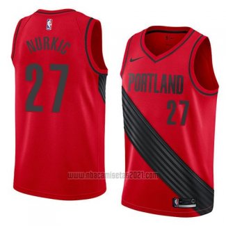 Camiseta Portland Trail Blazers Jusuf Nurkic #27 Statement 2018 Rojo