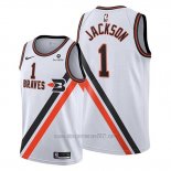 Camiseta Portland Trail Blazers Reggie Jackson #1 Ciudad 2019-20 Blanco