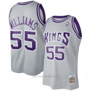 Camiseta Sacramento Kings Jason Williams #55 Mitchell & Ness 2000-01 Gris