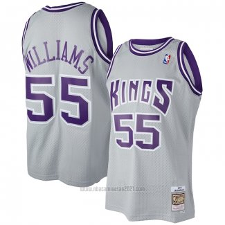 Camiseta Sacramento Kings Jason Williams #55 Mitchell & Ness 2000-01 Gris