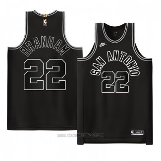 Camiseta San Antonio Spurs Malaki Branham #22 Classic Autentico 2022-23 Negro