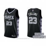 Camiseta San Antonio Spurs Zach Collins #23 Statement 2022-23 Negro