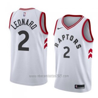 Camiseta Toronto Raptors Kawhi Leonard #2 Association 2017-18 Blanco