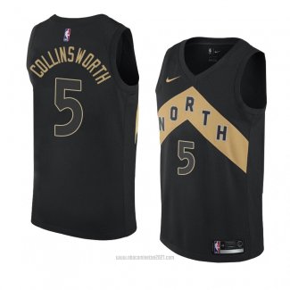 Camiseta Toronto Raptors Kyle Collinsworth #5 Ciudad 2018 Negro