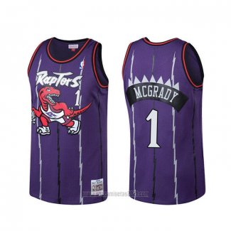 Camiseta Toronto Raptors Tracy Mcgrady #1 Hardwood Classics Violeta