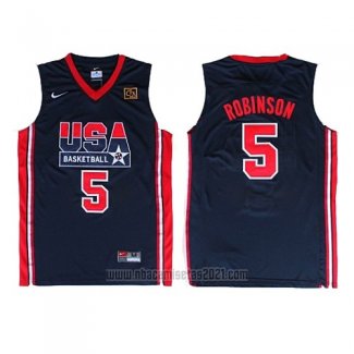 Camiseta USA 1992 David Robinson #5 Negro