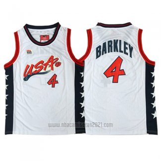 Camiseta USA 1996 Charles Barkley #4 Blanco