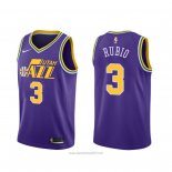 Camiseta Utah Jazz Ricky Rubio #3 Classic 2018-19 Violeta