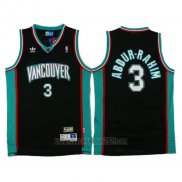 Camiseta Vancouver Grizzlies Abdur-Rahim #3 Historic Retro Negro