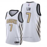 Camiseta Atlanta Hawks Jeremy Lin #7 Ciudad Edition Blanco
