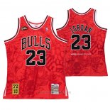 Camiseta Chicago Bulls Michael Jordan #23 Mitchell & Ness Hebru Brantley Rojo