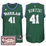 Camiseta Dallas Mavericks Dirk Nowitzki #41 Retro Verde