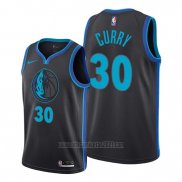 Camiseta Dallas Mavericks Seth Curry #30 Ciudad Negro