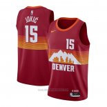 Camiseta Denver Nuggets Nikola Jokic #15 Ciudad 2020-21 Rojo