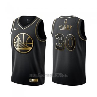 Camiseta Golden Edition Golden State Warriors Stephen Curry #30 Negro