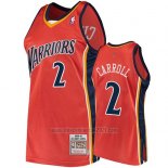 Camiseta Golden State Warriors Joe Barry Carroll #2 2009-10 Hardwood Classics Naranja