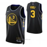 Camiseta Golden State Warriors Jordan Poole #3 Ciudad 2021-22 Negro