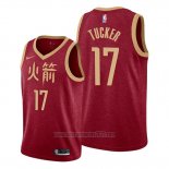 Camiseta Houston Rockets P.j. Tucker #17 Ciudad Edition Rojo