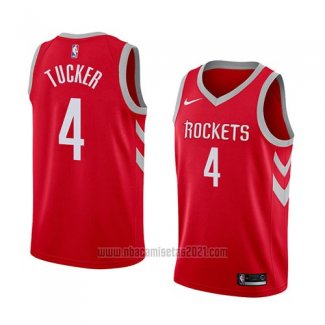 Camiseta Houston Rockets P.j. Tucker #17 Ciudad Edition Rojo