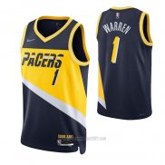 Camiseta Indiana Pacers T.J. Warren #1 Ciudad 2021-22 Azul