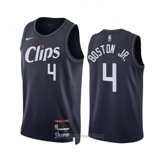 Camiseta Los Angeles Clippers Brandon Boston JR. #4 Ciudad 2023-24 Azul