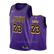 Camiseta Los Angeles Lakers Anthony Davis #23 Ciudad 2019-20 Violeta