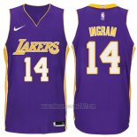 Camiseta Los Angeles Lakers Brandon Ingram #14 2017-18 Violeta