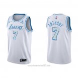 Camiseta Los Angeles Lakers Carmelo Anthony #7 Ciudad 2021-22 Blanco