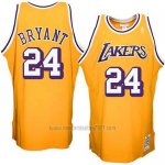 Camiseta Los Angeles Lakers Kobe Bryant #24 Retro Amarillo3