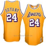 Camiseta Los Angeles Lakers Kobe Bryant #24 Retro Amarillo3