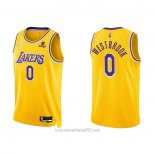 Camiseta Los Angeles Lakers Russell Westbrook #0 75th Anniversary 2021-22 Amarillo