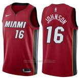 Camiseta Miami Heat James Johnson #16 Statement 2017-18 Rojo