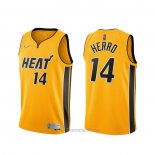 Camiseta Miami Heat Tyler Herro #14 Earned 2020-21 Oro