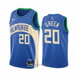 Camiseta Milwaukee Bucks A.J. Green #20 Ciudad 2023-24 Azul