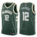 Camiseta Milwaukee Bucks Jabari Parker #12 Motorcycles Harlry 2017-18 Verde