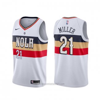Camiseta New Orleans Pelicans Darius Miller #21 Earned Blanco