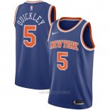 Camiseta New York Knicks Immanuel Quickley #5 Icon 2020-21 Azul