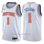 Camiseta New York Knicks Ramon Sessions #1 Statement 2017-18 Blanco