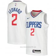 Camiseta Nino Los Angeles Clippers Kawhi Leonard #2 Association 2020-21 Blanco