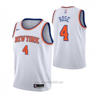 Camiseta Nino New York Knicks Derrick Rose #4 Association Blanco