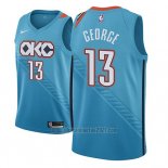 Camiseta Oklahoma City Thunder Paul George #13 Ciudad 2018-19 Azul
