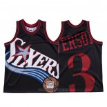 Camiseta Philadelphia 76ers Allen Iverson #3 Mitchell & Ness Big Face Negro